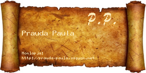 Prauda Paula névjegykártya
